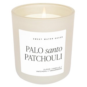 Sweet Water Decor Palo Santo Patchouli 15oz Tan Matte Jar Candle - 1 of 3