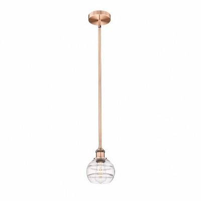 Rochester - 1 Light Stem Hung Mini Pendant In Industrial Style-7.38 Inches Tall and 5.88 Inches Wide