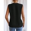 Womens Summer Tank Tops Deep V Neck Blouse Sleeveless Tops Formal Tops Office Business Blouse Elegant Vest - 3 of 4