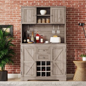 Kitchen hutch with wine rack online
