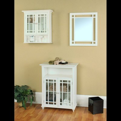 Neal Wall Cabinet 2 Doors & 1 Shelf White - Elegant Home Fashions