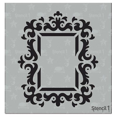 Stencil1 Rococo Frame - Stencil 5.75" x 6"