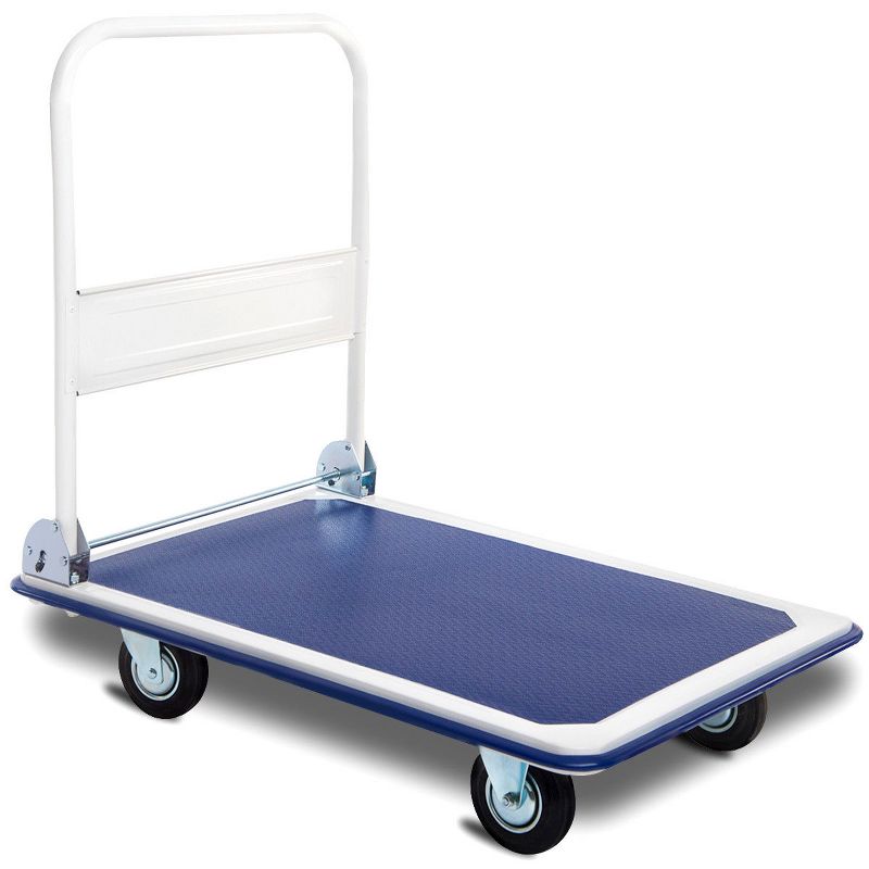 Costway 660lbs Platform Cart Dolly Folding Foldable Moving Warehouse Push Hand Truck, 1 of 8