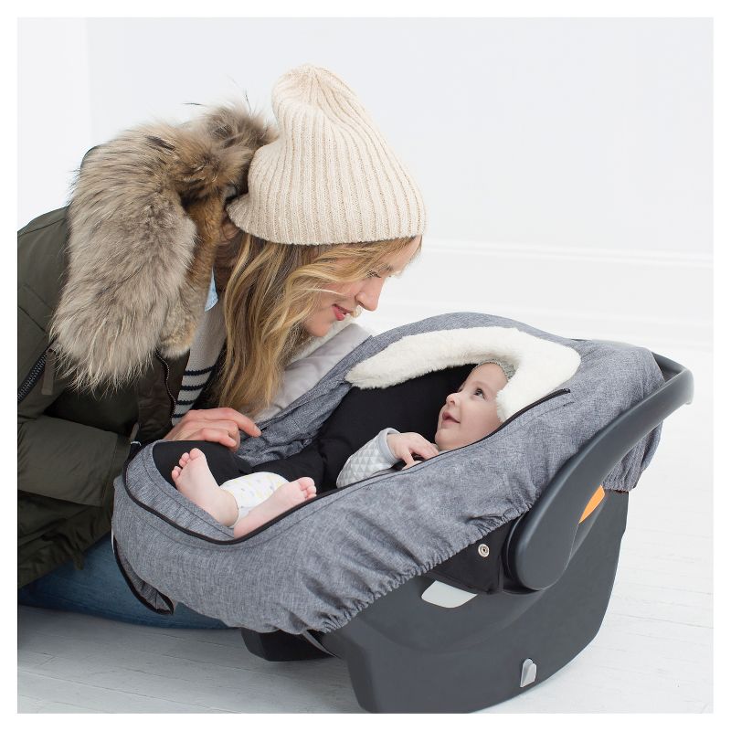 Skip Hop STROLL & GO Car Seat Cover - Heather Gray, 3 of 5