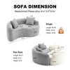 66.9" Chenille Dual-Depth S-Curved Sectional Sofa for Small Spaces with Throw Pillows and High-Resilience Foam - 2 of 4