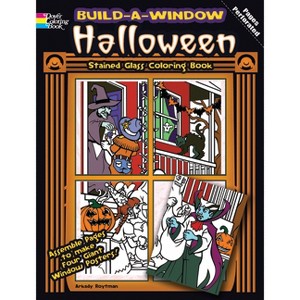 Build-A-Window Stained Glass Coloring Book Halloween - (Dover Halloween Coloring Books) by  Arkady Roytman (Paperback) - 1 of 1