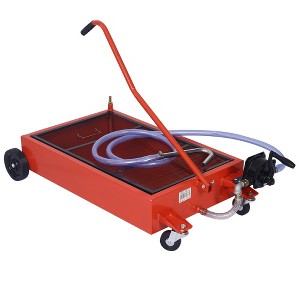 Portable oil drain pan, small oil drain tank with manual pump, large capacity truck oil change pan, suitable for cars, SUVs, and trucks - 1 of 4