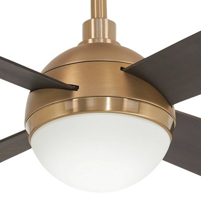 54'' Soft Brass Ceiling Fan with Remote and LED Light