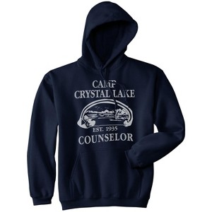 Camp Crystal Lake Funny Graphic Camping Vintage Graphic Horror Novelty Hoodie - Crazy Dog Hoodie - 1 of 4
