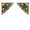 CHLOE Lighting ROSELIA Floral Tiffany-glass Window Panel 10 Wide - 4 of 4