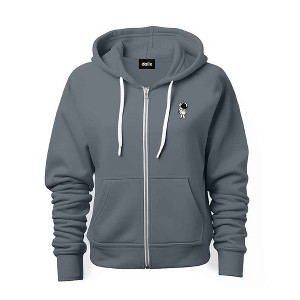Dalix Astronaut Embroidered Hoodie Fleece Sweatshirt Zip Front Mens - 1 of 4
