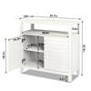 GlasFlength Decorative Storage Cabinets, Stylish and Functional Storage for Every Room, Bedroom, Living Room, Kitchen, White,31.7”*14”*31.9" - 2 of 4