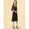 INSPIRE CHIC Women's Elegant 3/4 Sleeve Sheer Floral Lace Open Front Crop Shrug - 3 of 4