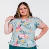 Calypsa Women's UPF 50+ Short Sleeve Adele Swim Top - 4 of 4
