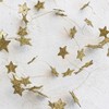 Storied Home Decorative Glitter Paper Star Garland, Gold Color - 4 of 4