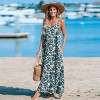 Women's Green Tropics Sleeveless Flowing Maxi Dress -Cupshe - 3 of 4