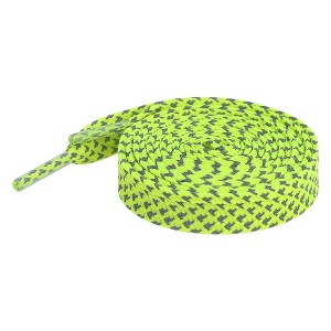 INSPIRE CHIC Reflective Dual Color Checkered Woven Flat Shoelaces 2 Pairs - 1 of 4