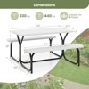 Gymax Picnic Table & Bench Set Outdoor Picnic Table Bench Set w/ Metal Frame & All Weather-resistant Surface Camping Table Set Black/Green/Grey/White - 4 of 4
