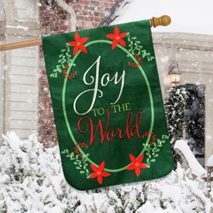 Briarwood Lane Unassigned Unassigned Burlap Christmas House Flag 40x28 For Outdoor Joyful World House Flag Flag For Unassigned House Flag - 1 of 3