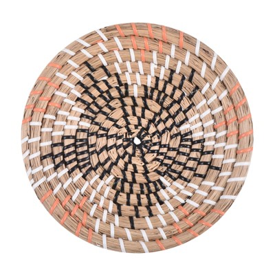 Unique Bargains Decorative Wall Art Hanging Woven Basket (7.87" - Style C) 1Pc