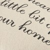 20"x20" Oversize 'Heaven in Our Home' Quote Poly Filled Square Throw Pillow Neutral - Rizzy Home: Canvas Cotton - 2 of 4