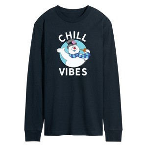 Men's - Frosty The Snowman - Christmas Long Sleeve Graphic T-Shirt - 1 of 4