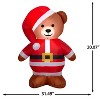 Gemmy Christmas Airblown Inflatable Brown Bear in Santa Suit, 3.5 ft Tall, Multicolored - 3 of 4