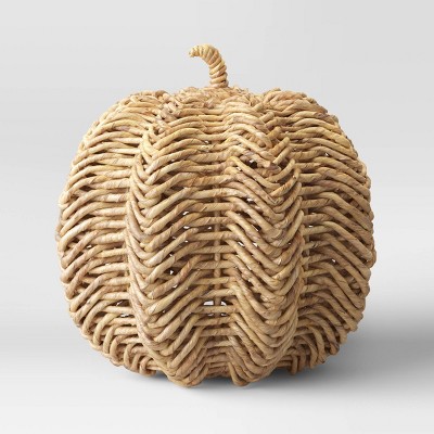 9.8" x 9.5" Herringbone Woven Pumpkin Figurine - Threshold™