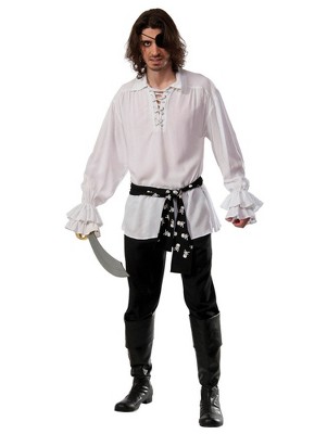 Fancy White Pirate Shirt Mens Costume, Color: White - JCPenney