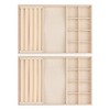 Unique Bargains Stackable Velvet Jewelry Organizer Trays with Removable Dividers for Drawer Set of 2 - 2 of 4