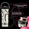 20 oz Spill Proof Tumbler with Top Handle, Straw & Tea Strainer - 6-Layer Insulated Cup-White - 3 of 4