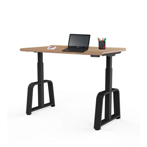 Stand Up Desk Store Programmable Electric Ergonomic Standing Desk (charcoal  Frame/natural Oak Desktop, 48” Wide) : Target