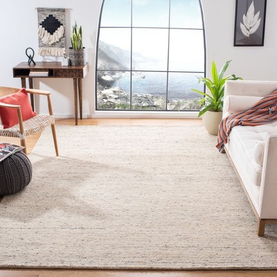 Ivory Handmade Tufted Wool Square Area Rug