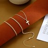 HTUTWOO Cross Necklace for Women 14k Gold Plated Pendant Necklaces Trendy Jewelry Non Tarnish Hypoallergenic Waterproof Lightweight Gift for Women - 4 of 4