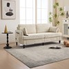 Okak Modern Chenille 2-Seater Loveseat Sofa with 2 Pillows & Sturdy Soild Wood Feets,Upholstered Armchair Sofa Couch for Living Room - 2 of 4