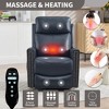 GDFStudio Varyn Modern Leather 360° Swivel Rocker Heat and Massage Manual Recliner Chair - 4 of 4