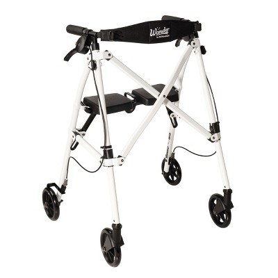 Stander Wonder Rollator, Lightweight 4- Wheel Folding Walker with Seat