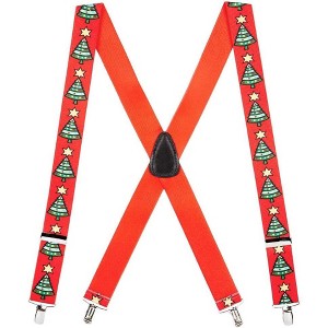 Suspender Store Men’s 1.5" Christmas Tree Clip Suspenders - 1 of 4