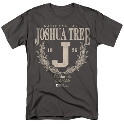 Joshua Tree National Park Laurel Wreath Adult T-Shirt Charcoal
