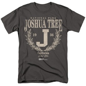 Joshua Tree National Park Laurel Wreath Adult T-Shirt Charcoal - 1 of 4