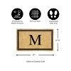Evergreen Monogram Indoor Outdoor 100% Natural Coir Doormat 28" x 16" |  Letter  "M" - 3 of 4