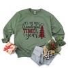 Simply Sage Market Women's Graphic Sweatshirt It's The Most Wonderful Time of The Year Plaid - 3 of 4