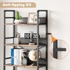 70.87" Bookshelf with Drawers, Rustic Bookshelves, 4 Tiers Open Storage Shelves, Farmhouse Bookshelf for Bedroom, Living Room, Home Office, Brown - 4 of 4