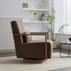 Okak Accent Chairs for Bedroom, 30.3"W Swivel Modern Upholstered Accent Chair with Solid Wood Armrests and 360 Degree Comfy Lounge Reading Chair - 4 of 4