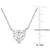 EVERLY JEWELRY  |   10K White Gold 2 CT DEW Created Moissanite-White Pendant With Chain - 2 of 3