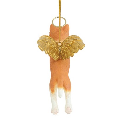 Orange Tabby Cat Angel Resin Holiday Ornament
