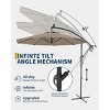 10Ft Offset Hanging Market Patio Umbrella with Easy Tilt Adjustment, Polyester Shade, 8 Ribs for Backyard, Poolside, Lawn and Garden - 4 of 4