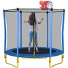 5.5 FT Kids Outdoor and Indoor Trampoline with Playpen, Basketball Hoop and Ball - ModernLuxe - 3 of 4