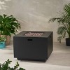 Gulches 33" Square Propane Fire Pit - 50,000 BTU Dark Grey Powder-Coated Iron, Built-in Tank Storage, No Assembly Required - 4 of 4
