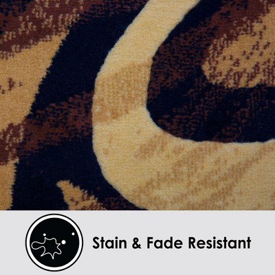 Catalina Black and Brown Abstract Area Rug